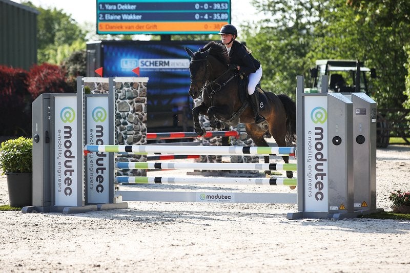 Knappe all round sportpony! 1.48, Dieren en Toebehoren, Merrie, Met stamboom, M, Springpony