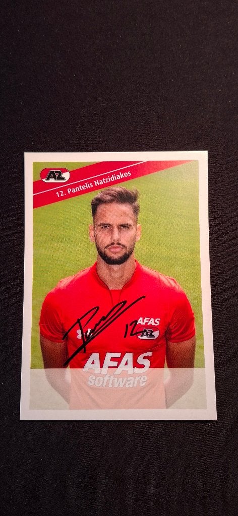 Spelerskaart met handtekening; Pantelis Hatzidiakos # AZ, Ophalen of Verzenden, Nieuw, AZ, Spelerskaart
