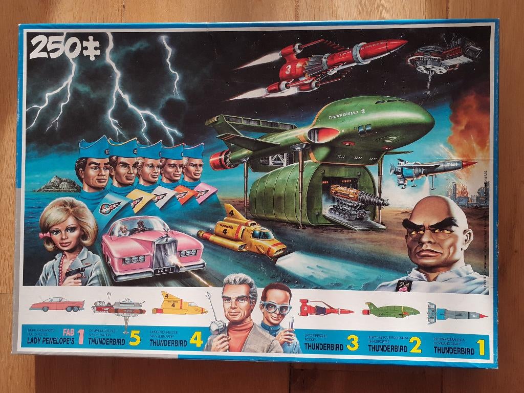 thunderbirds puzzel legpuzzel 250 stukjes, Ophalen of Verzenden, Minder dan 500 stukjes, Gebruikt, Legpuzzel