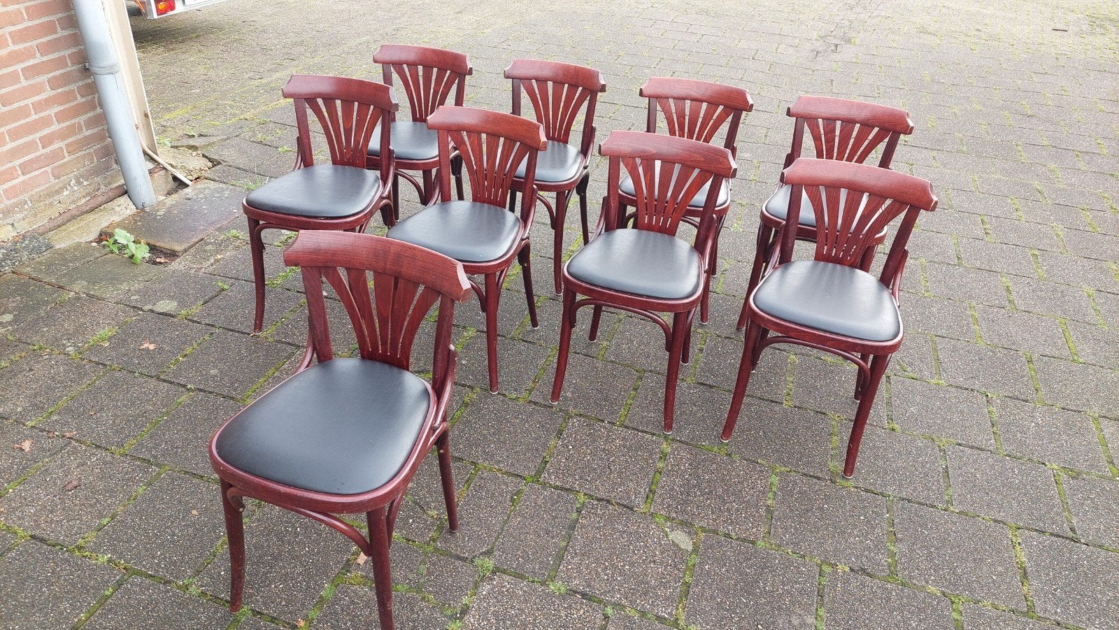 Thonet bar café mancave stoelen, Ophalen, Gebruikt, Bruin, Vijf, Zes of meer stoelen