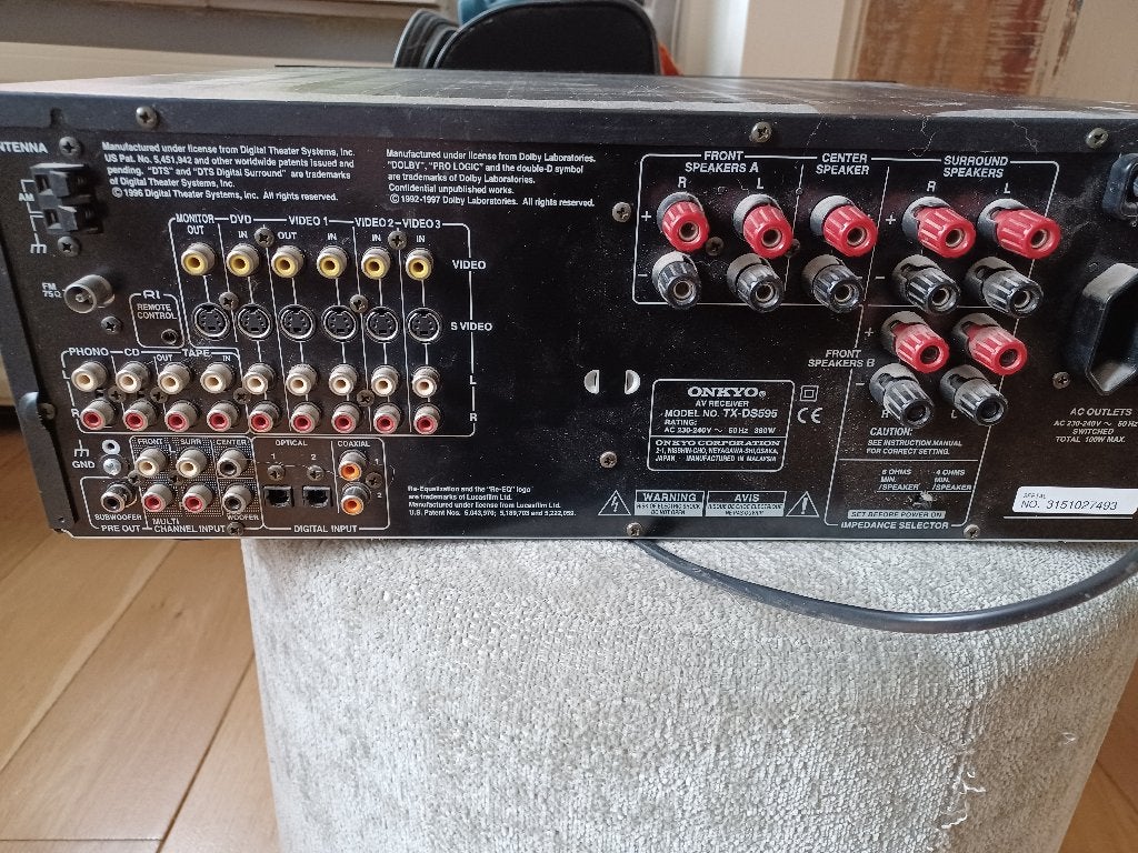 Surroundset Onkyo TV DS 595, Gebruikt, Losse componenten, Tuner of Radio, Ophalen