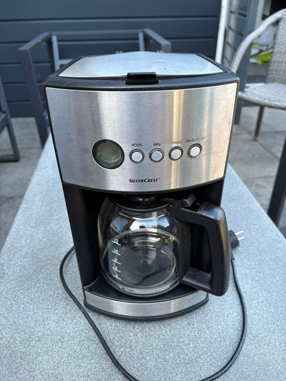 SilverCrest koffiezetapparaat met timer – 12 kops, Witgoed en Apparatuur, 10 kopjes of meer, Ophalen, Zo goed als nieuw, Koffiemachine
