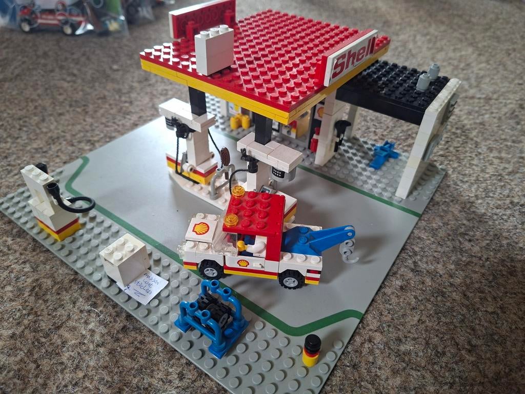 Vintage LEGO 6378 Shell Tankstation met Sleepwagen, Ophalen of Verzenden, Zo goed als nieuw