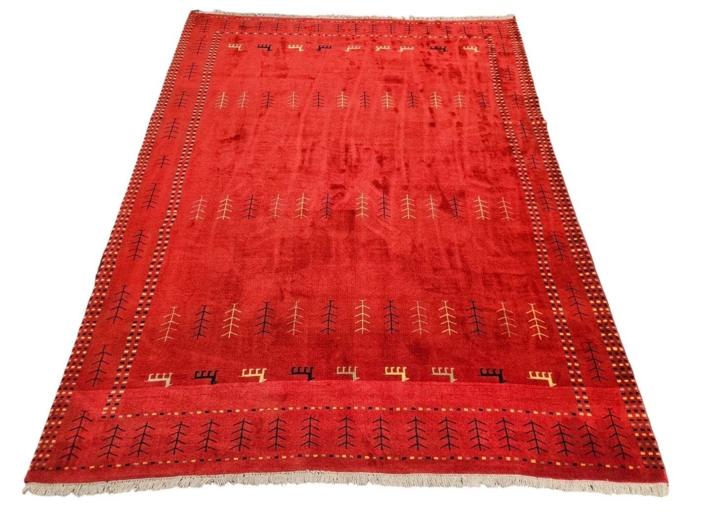 Handmade Persian wool Gabbeh carpet modern  199x273cm