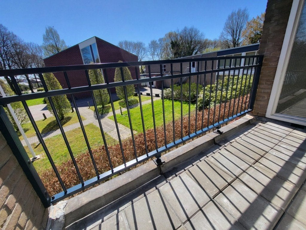 Balkonhek met dubbele handregel, Tuin en Terras, Ophalen, Nieuw, IJzer, Tuinhek