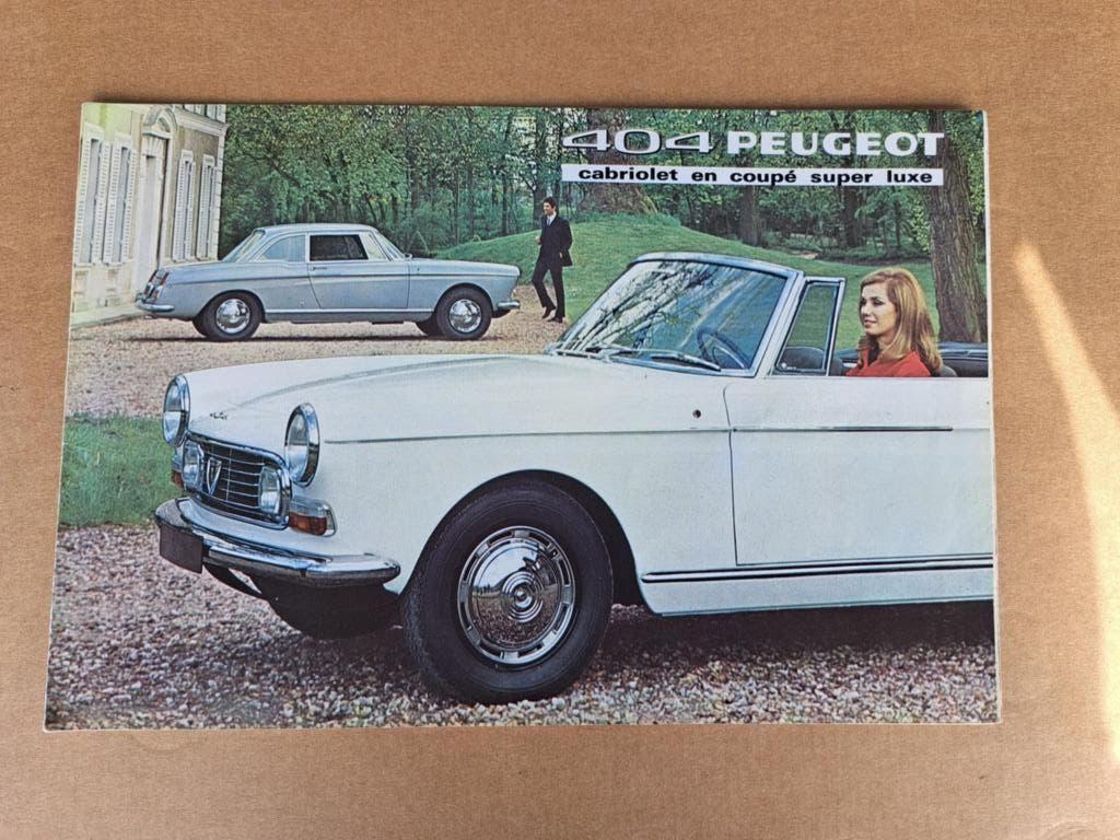 Peugeot 404 cabriolet / coupe brochure 1968, Ophalen of Verzenden, Zo goed als nieuw, Peugeot