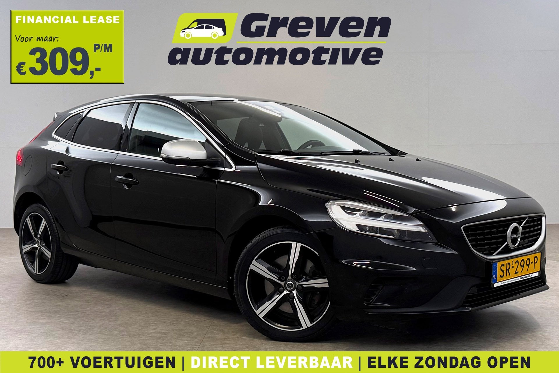 Volvo V40 2.0 T4 Business Sport R-Design 191PK | Pano | Virt, Gebruikt, Euro 6, Zwart, Bedrijf