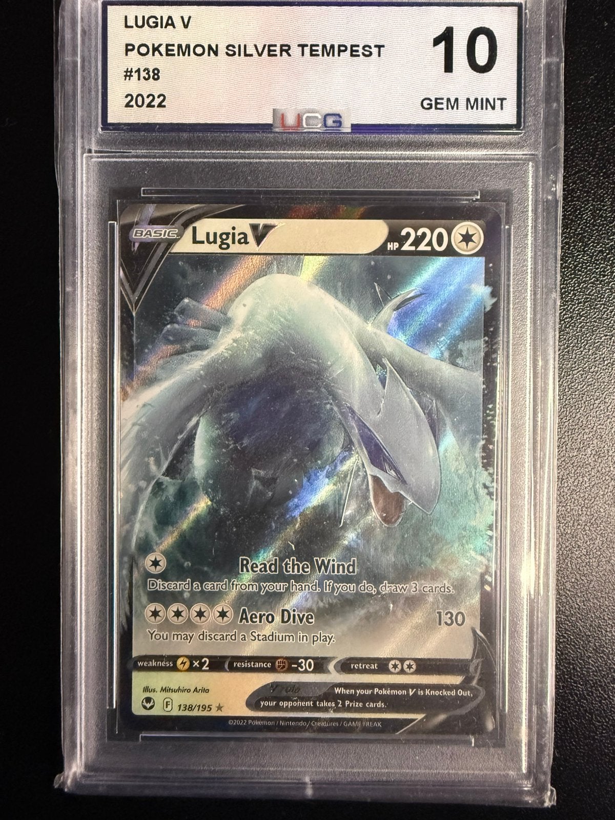 Lugia V 138/195 – UCG 10 GEM MINT, Ophalen of Verzenden, Nieuw, Losse kaart