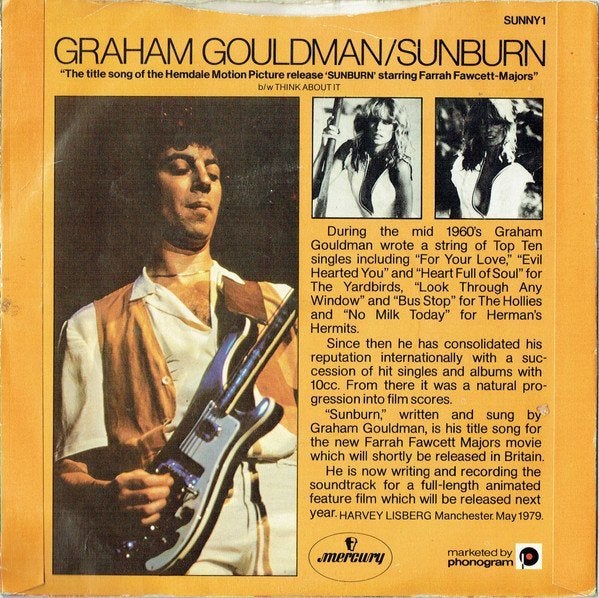 Graham gouldman - sunburn., Gebruikt, 7 inch, Ophalen of Verzenden, Pop