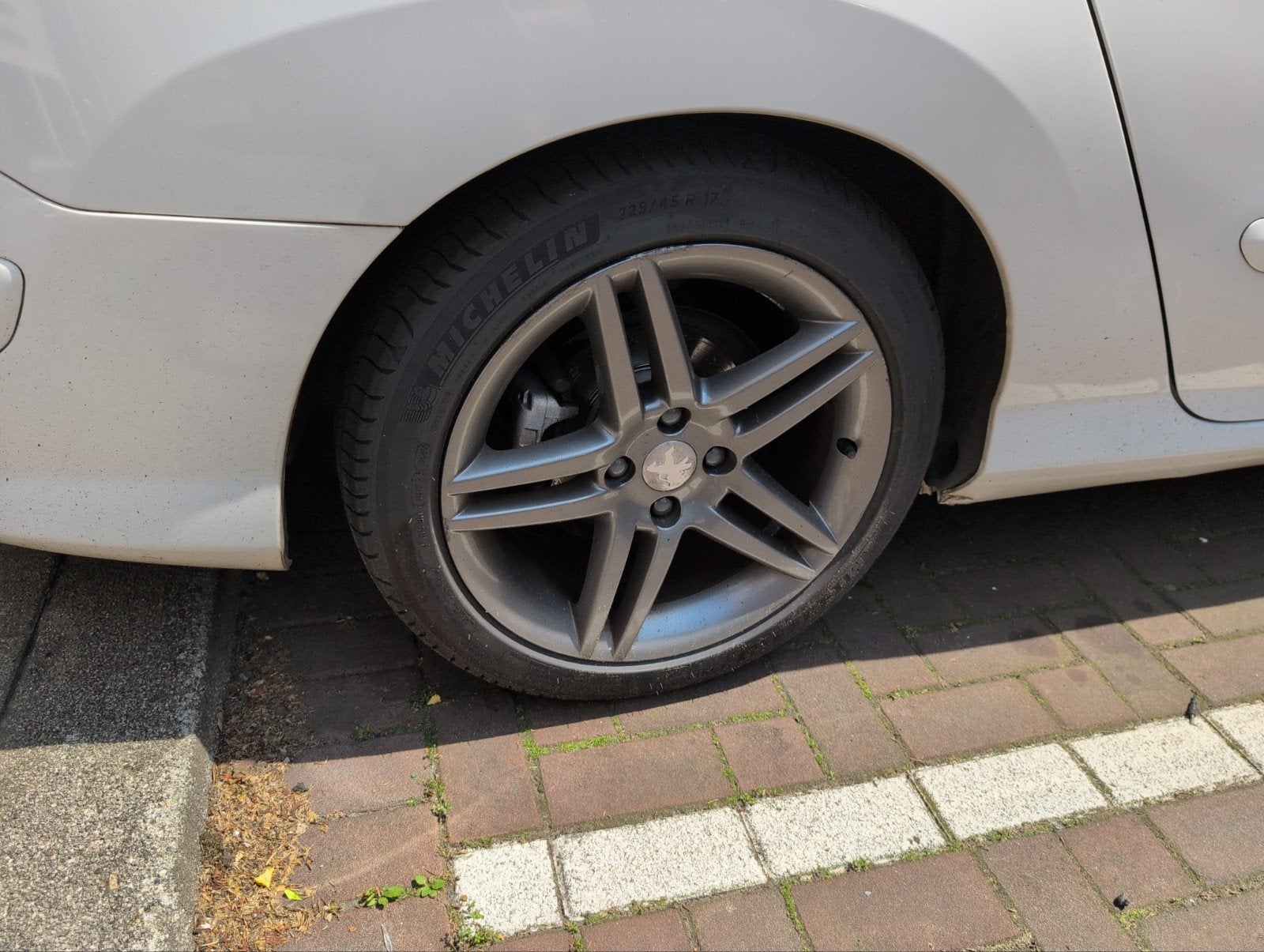 17" lichtmetalen velgen Peugeot Sportium met Michelin banden, Auto-onderdelen, Banden en Velgen, Ophalen, Gebruikt, Banden en Velgen
