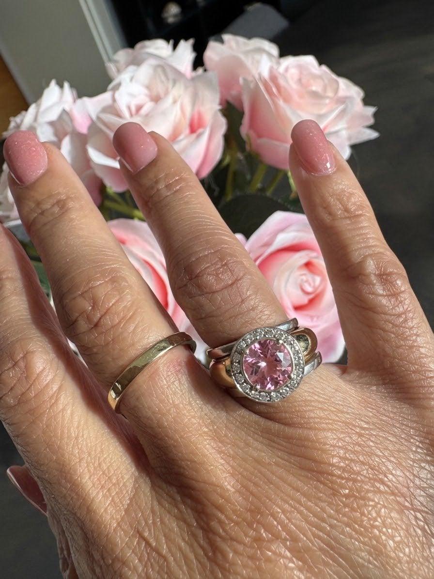 Massief 14 karaat geel gouden ring 🩷 van diamond point, Ophalen of Verzenden, Dame, Goud, Kleiner dan 17
