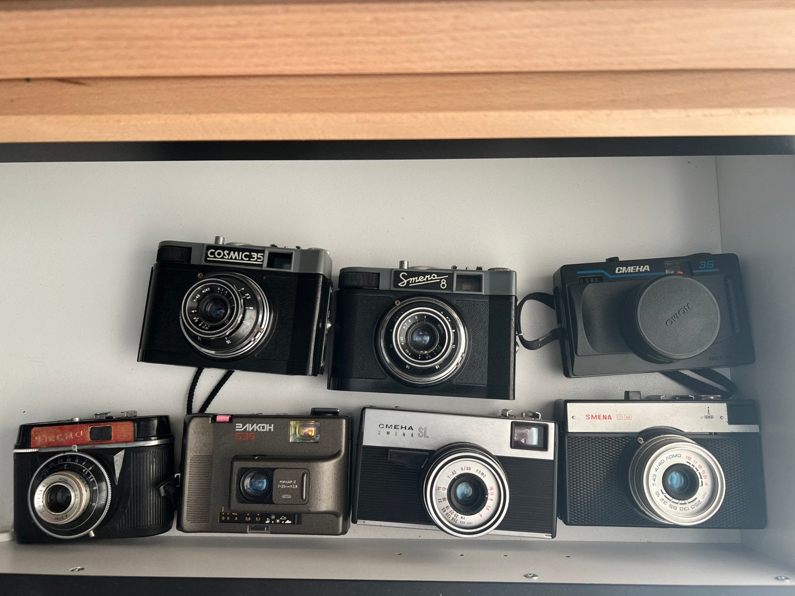 Verzameling sovjet cameras, Gebruikt, Smena, Compact, Ophalen of Verzenden