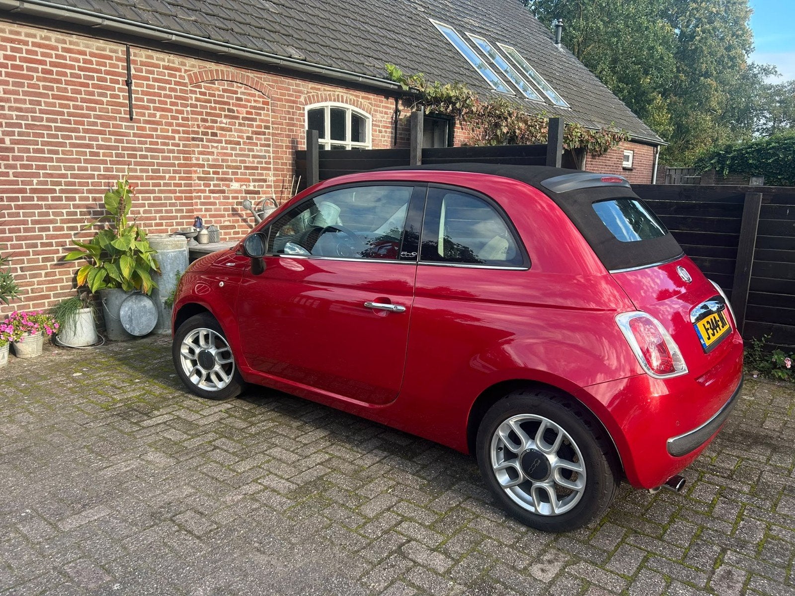 Fiat 500 1.2 C 2010 Rood, Auto's, Voorwielaandrijving, 4 cilinders, Handgeschakeld, Particulier
