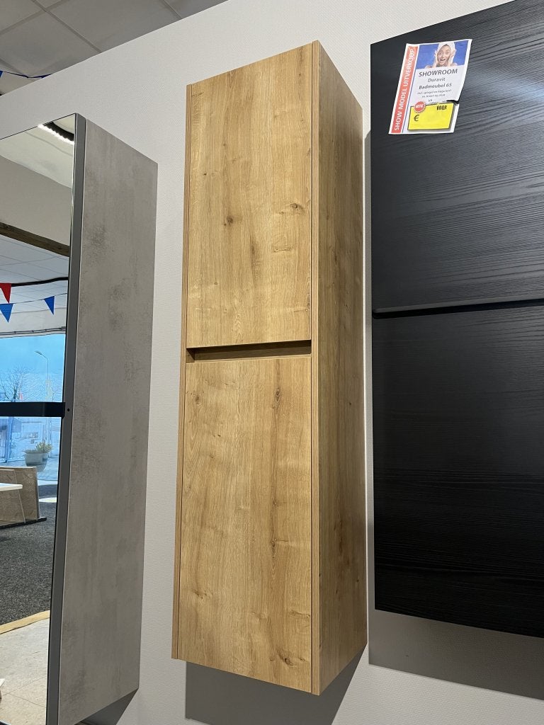 Sanijura Hoge Kast Eiken Look, Huis en Inrichting, Badkamer | Badkamermeubels, (Half)hoge kast, Minder dan 50 cm, 100 tot 150 cm
