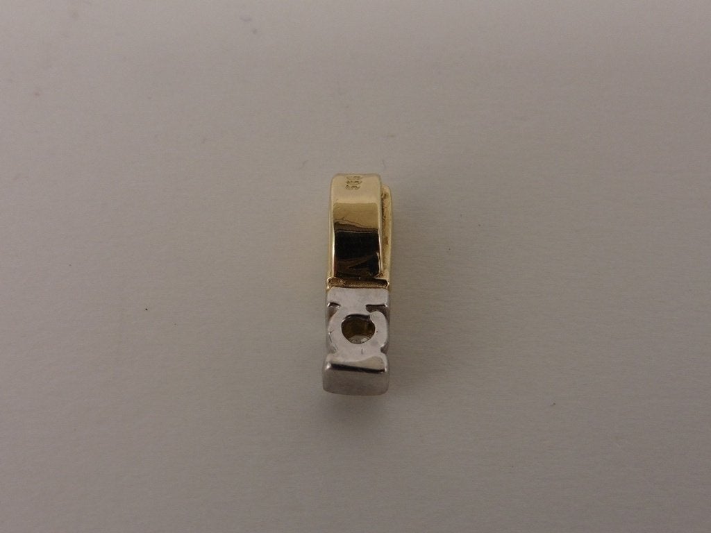 Gouden hanger met briljant                               G38, Gebruikt, Overige voorstellingen, ., Ophalen of Verzenden