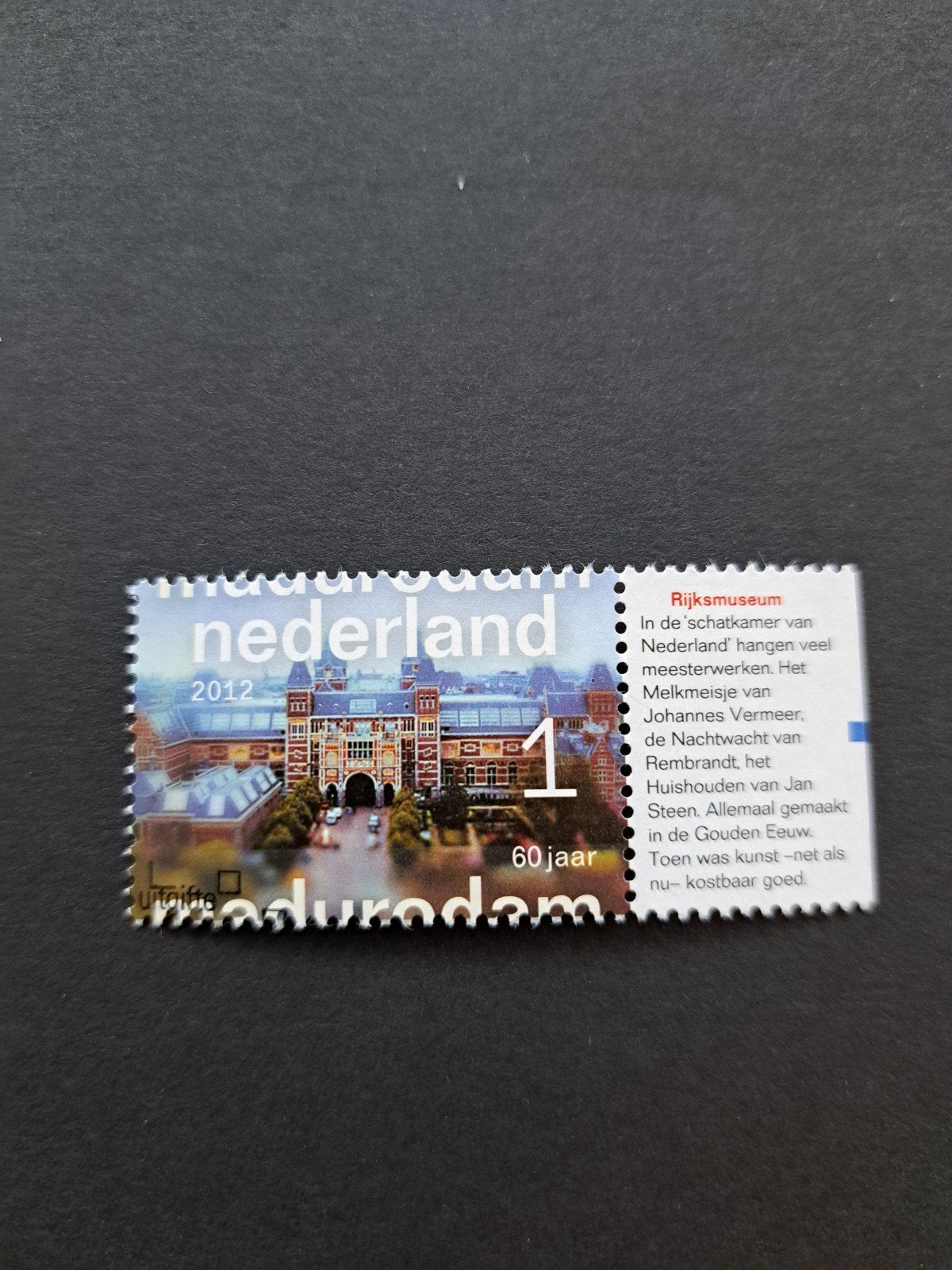 Nederland 2012 Madurodam Rijksmuseum, Postzegels en Munten, Ophalen of Verzenden, Gestempeld