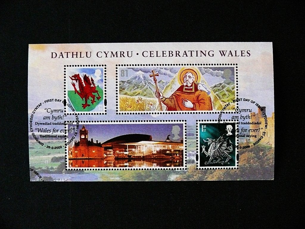 UK / Wales 2009 Celebrating Wales Blok, Verzenden, Gestempeld