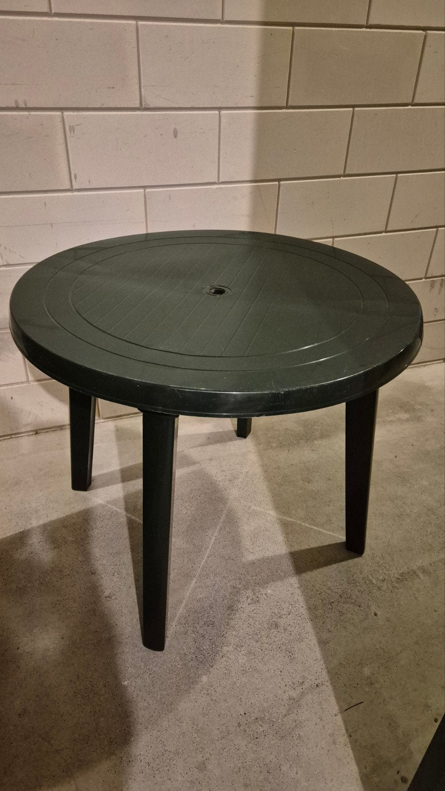Groene tuintafel rond - Ø 90 cm - demonteerbare poten, Ophalen, Plastic