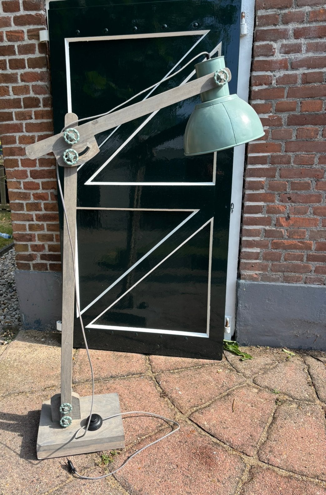 Industriële staande leeslamp – Pronto Wonen, Ophalen, 100 tot 150 cm, E27 (groot), Zo goed als nieuw