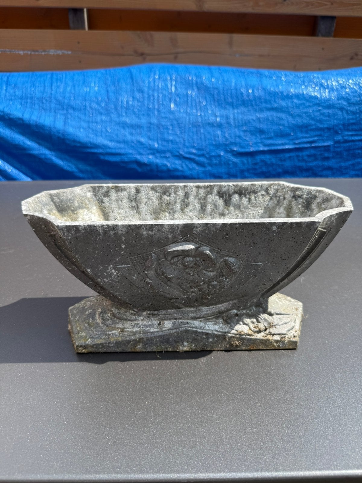 Brocante bloempot, Tuin en Terras, Rond, Ophalen of Verzenden, Zo goed als nieuw, Aardewerk