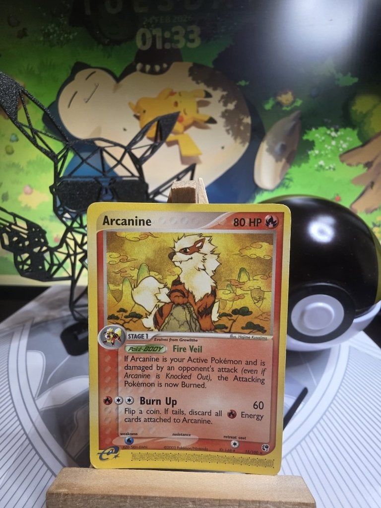 Pokémon TCG - Arcanine 15/100 (Sandstorm), Ophalen of Verzenden, Zo goed als nieuw, Losse kaart