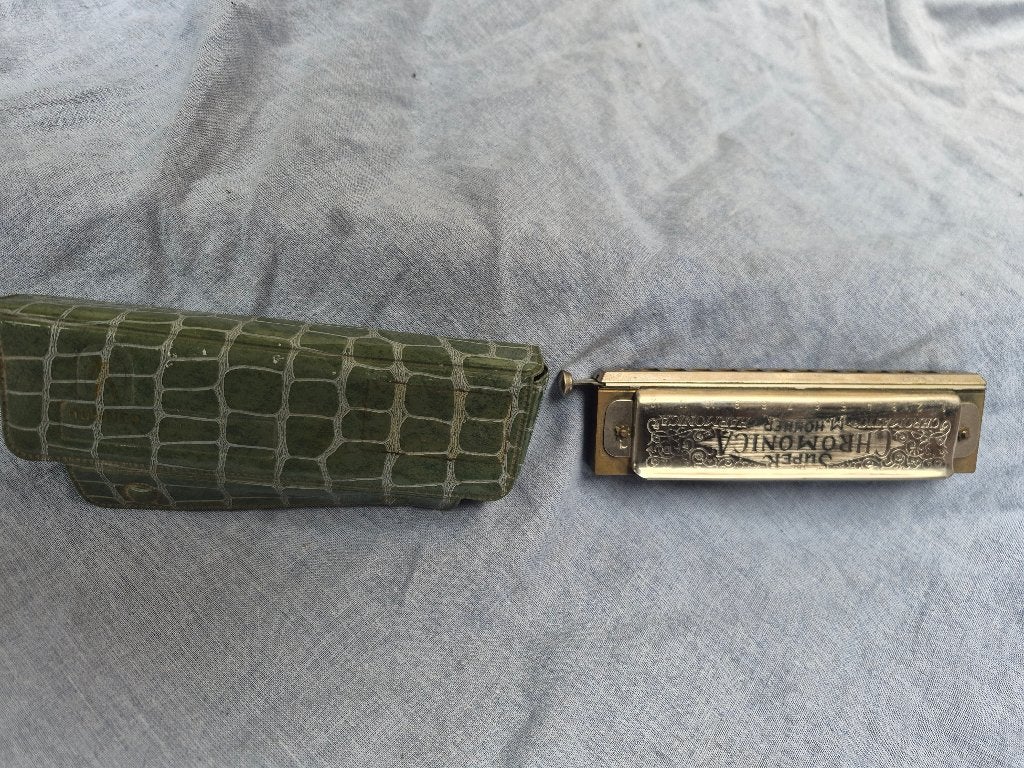 Vintage Mondharmonica M.HOHNER Super Chromonica,, Muziek en Instrumenten, Blaasinstrumenten | Mondharmonica's, Gebruikt, Chromatisch