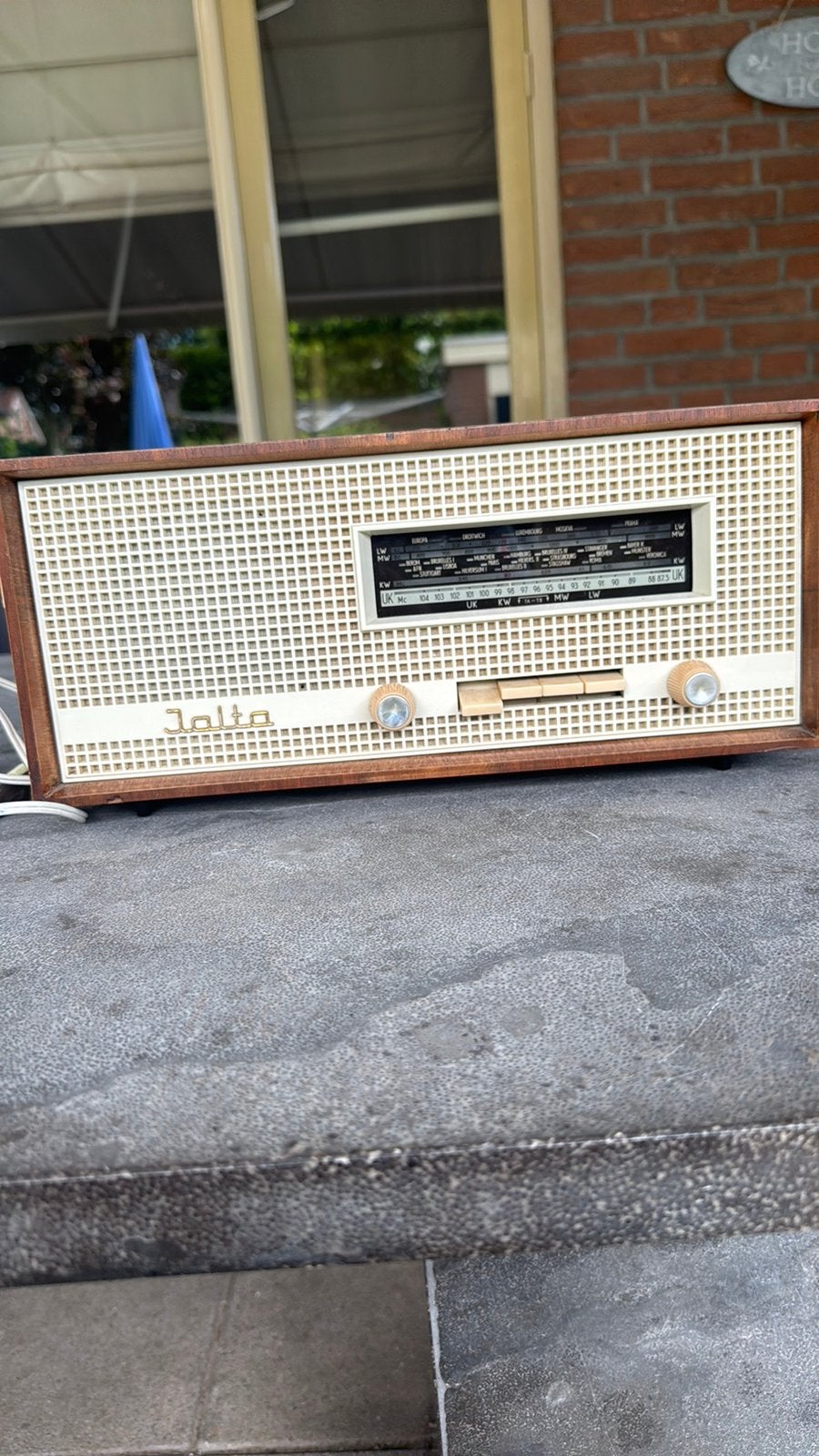 Vintage buizenradio - merk jalta, Ophalen, Zo goed als nieuw, Radio