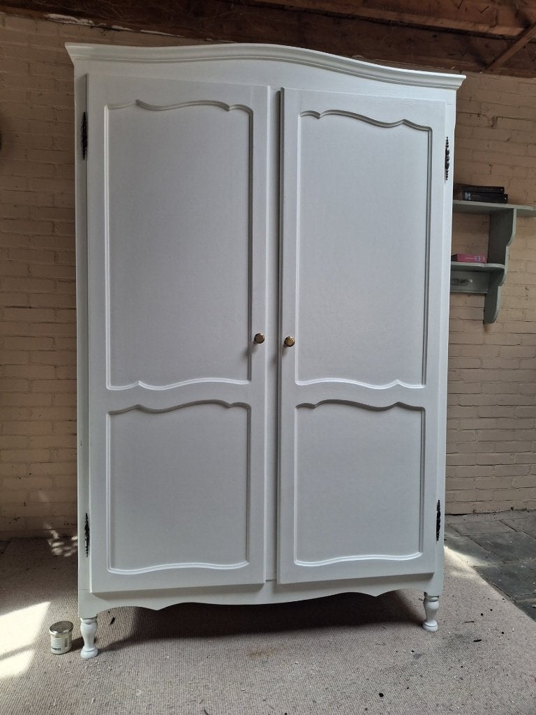 brocante kledingkast Queen ann, Ophalen, Met deur(en), 100 tot 150 cm, Eikenhout