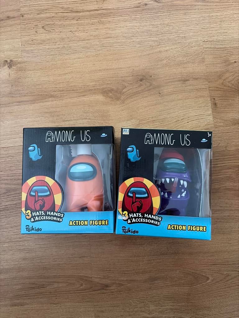 Among Us actiefiguren Oranje en Paars (nieuw in verpakking), Ophalen of Verzenden, Nieuw