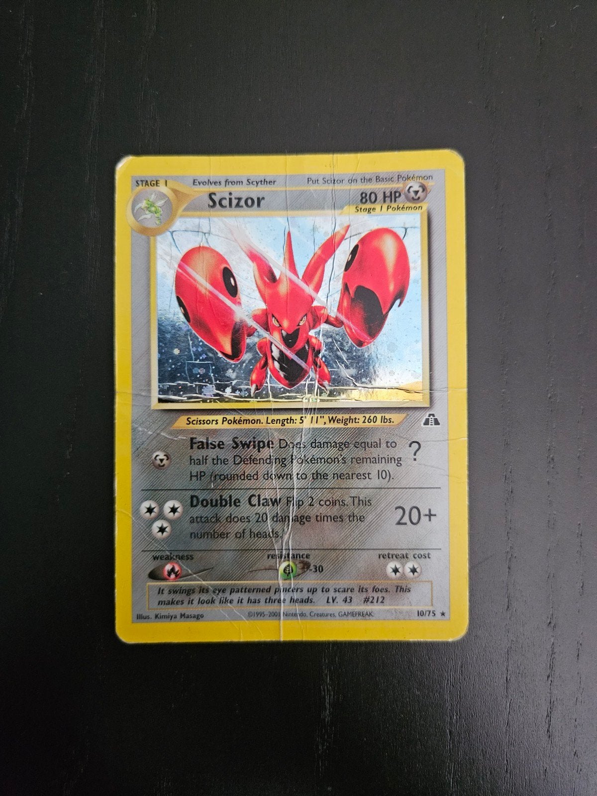 Pokemon Kaart: Scizor Neo Discovery Holo 10/75, Ophalen of Verzenden, Zo goed als nieuw