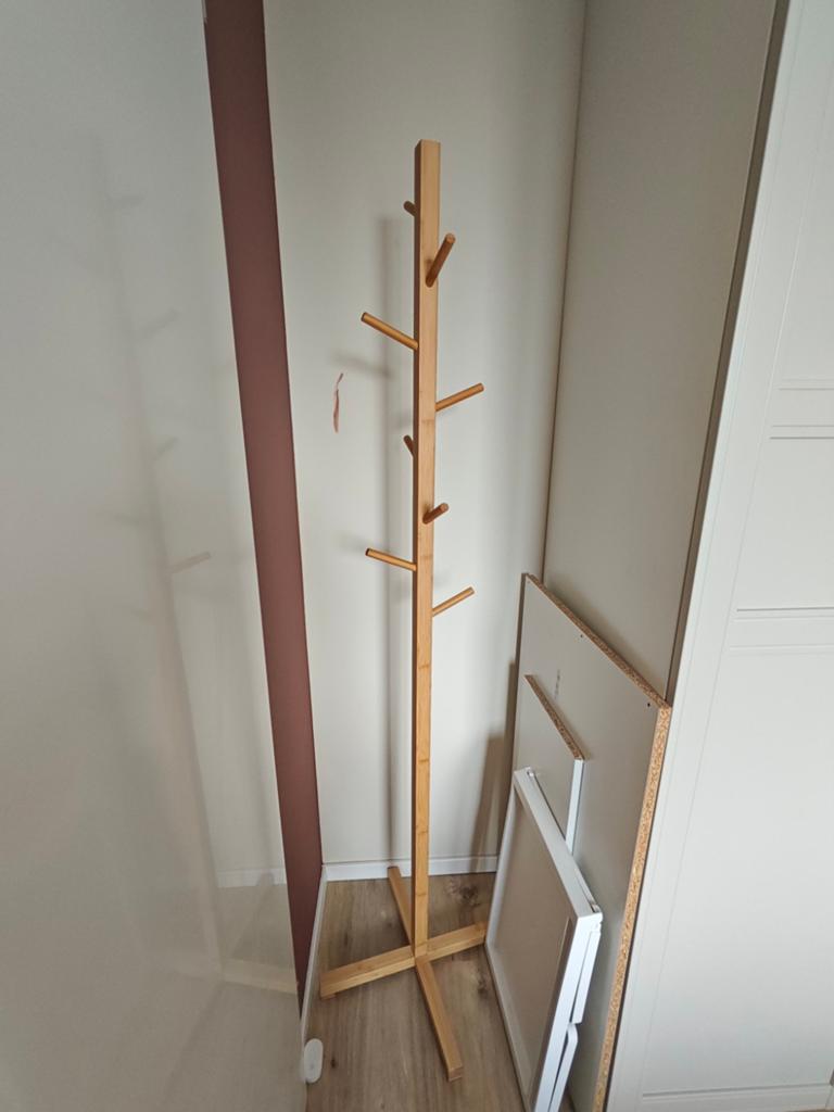 Staande kapstok bamboe, Huis en Inrichting, Woonaccessoires | Kapstokken, Ophalen, Zo goed als nieuw, Metaal, Staande kapstok