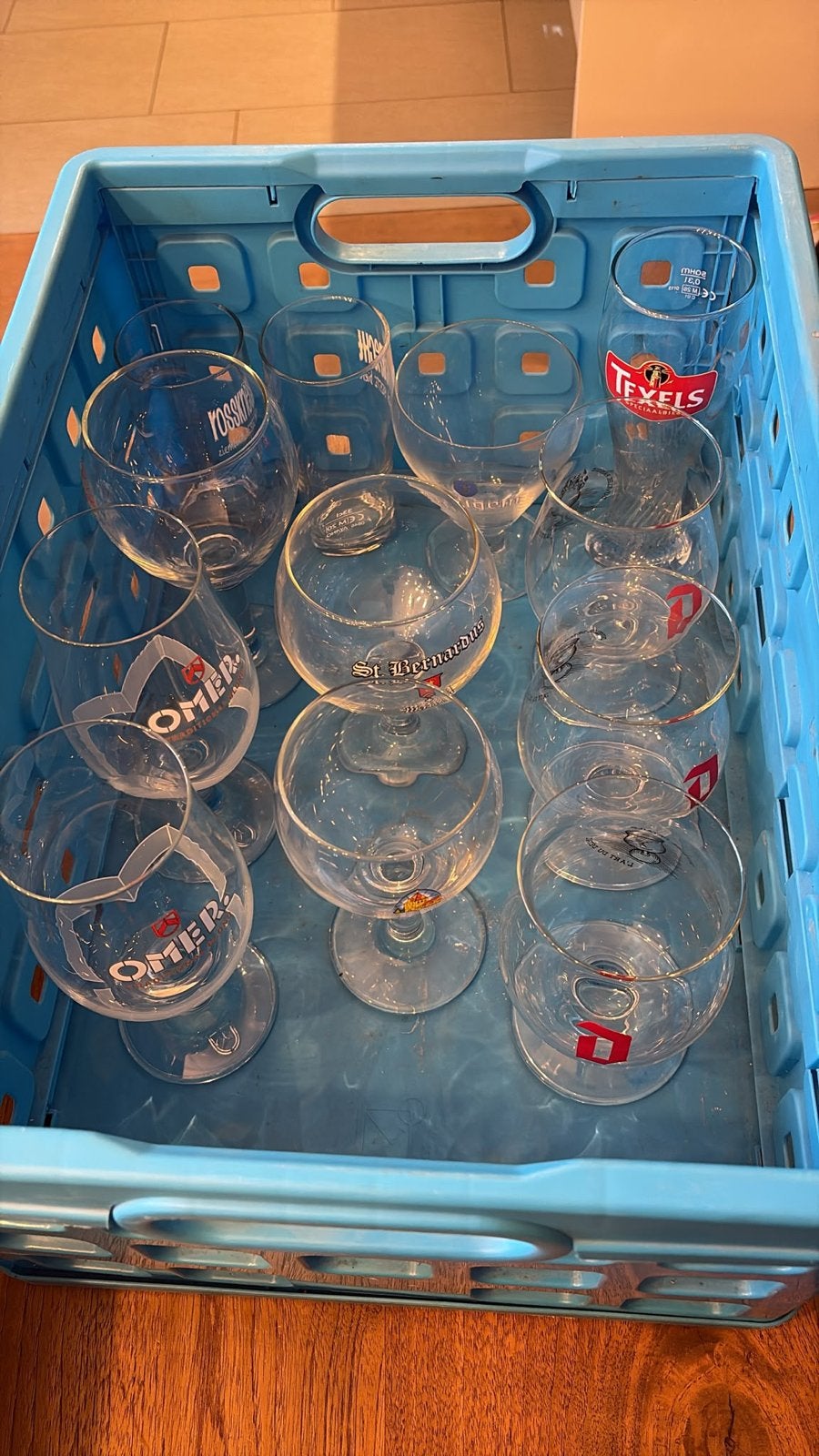 Diverse speciaalbier glazen - OMER, Duvel, Texels,, Overige typen, Ophalen, Gebruikt, Glas