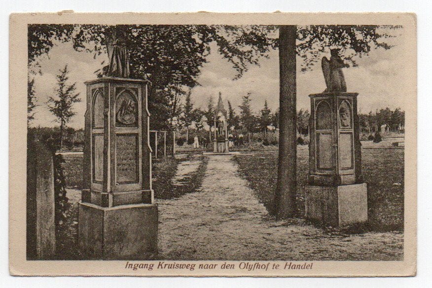 Ingang Kruisweg naar den Olyfhof te Handel, Ophalen of Verzenden, 1920 tot 1940, Ongelopen, Noord-Brabant