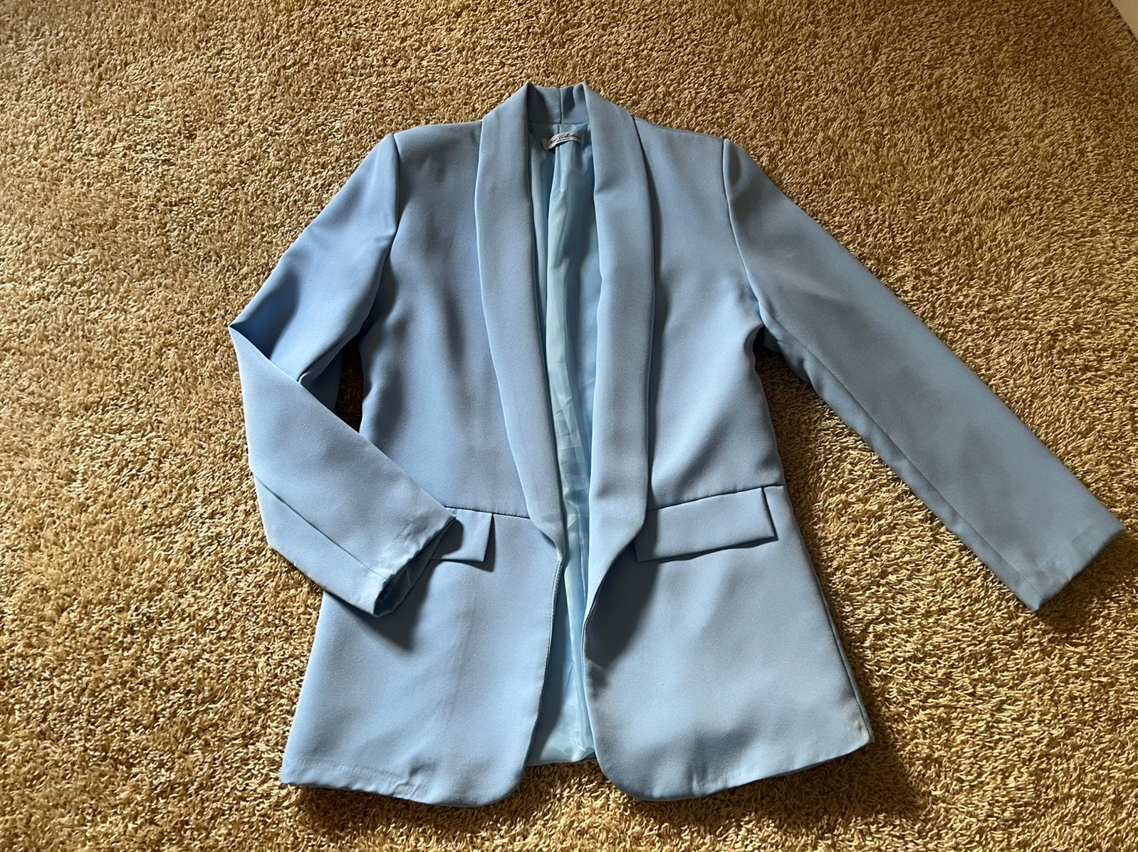 Blazer/jasje licht blauw mt. S/M, Kleding | Dames, Jasjes, Kostuums en Pakken, Blauw, Ophalen of Verzenden, Zo goed als nieuw