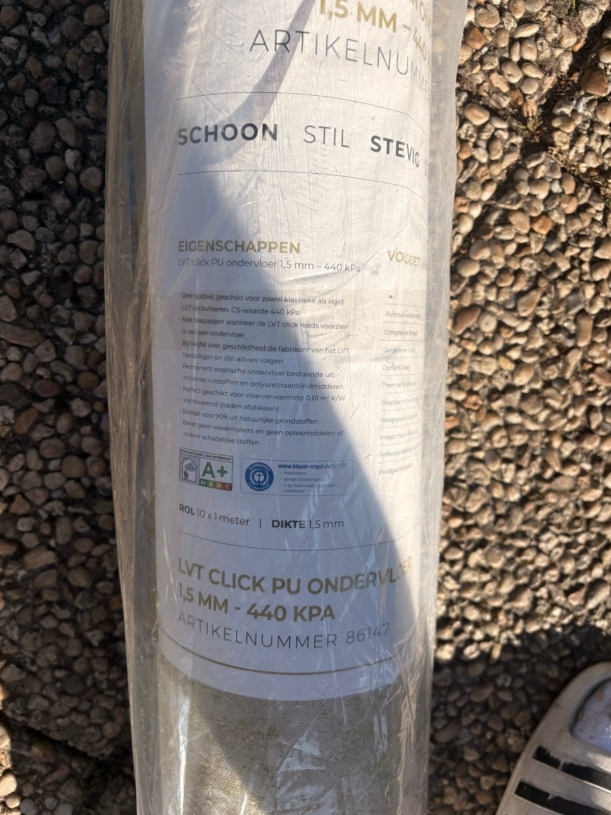 Ondervloer voor klik PVC en laminaat - 10m² rol, Ophalen, Beige, Overige typen, Nieuw