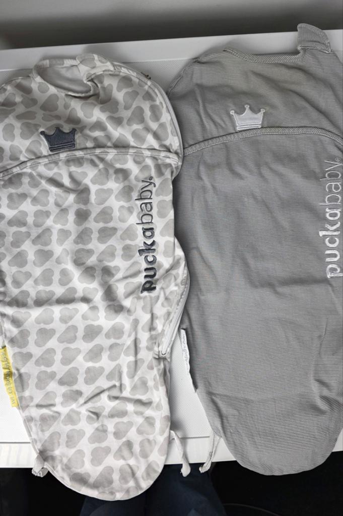 Puckababy slaapzakken set - wolken en strepen, Kinderen en Baby's, Dekens, Slaapzakjes en Inbakerproducten, Gebruikt, Slaapzak