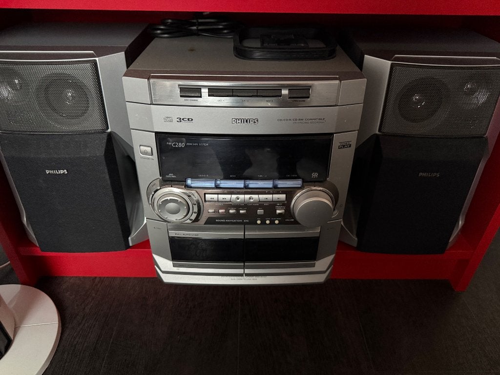 Philips FW-C280 Mini Hi-Fi stereoset, cd & cassette, Ophalen, Gebruikt, Tuner of Radio, Philips