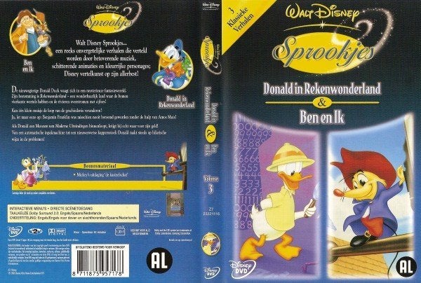 Disney Sprookjes 3 DVD, Europees, Tekenfilm, Verzenden, Alle leeftijden