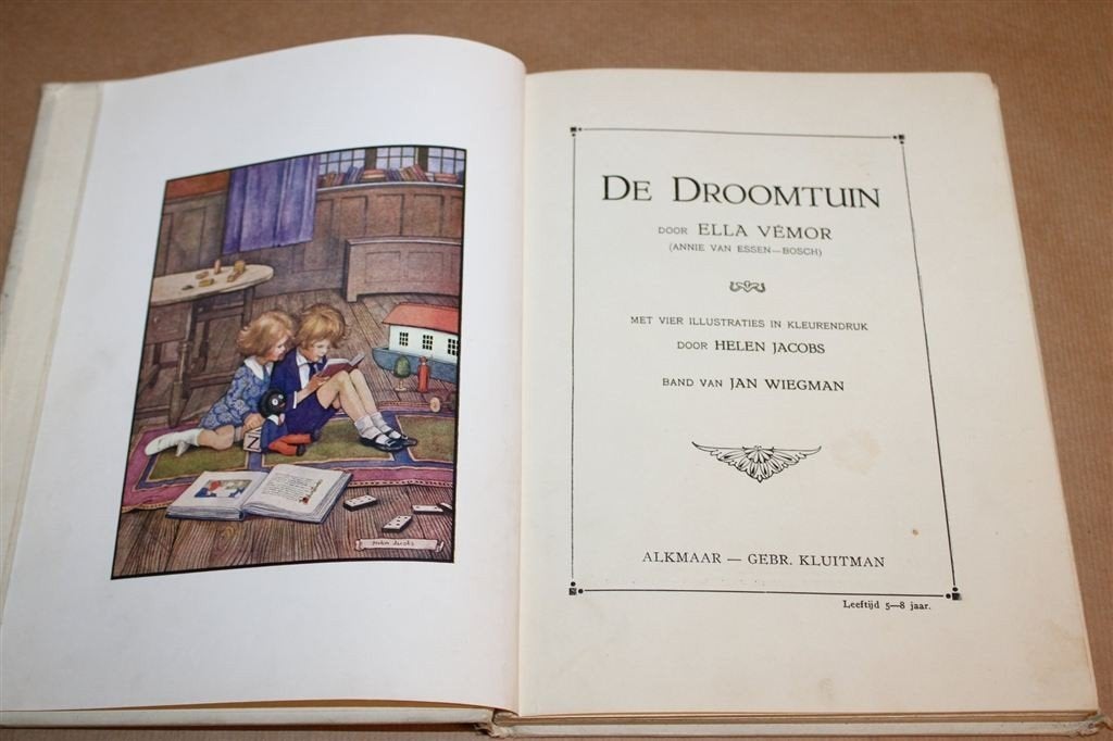 De Droomtuin — Vintage Jeugdboek met Kleurenplaten 1922, Ophalen of Verzenden, Gelezen