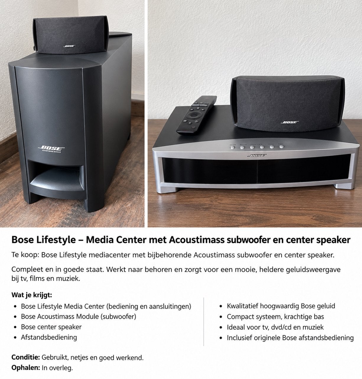 Bose 3·2·1 Series III home cinema set – HDMI + optisch, Gebruikt, 70 watt of meer, Dvd-speler, Ophalen