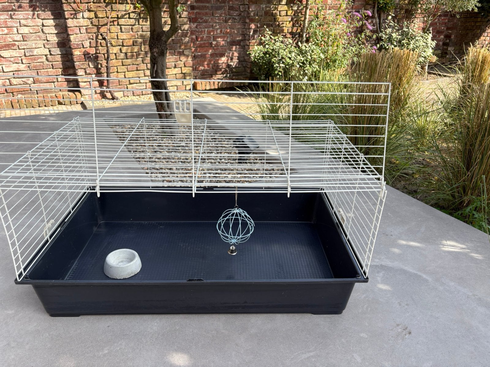 Cavia/konijnen/kitten hok, grijs/wit, Zo goed als nieuw, Hok, 75 tot 110 cm, Cavia