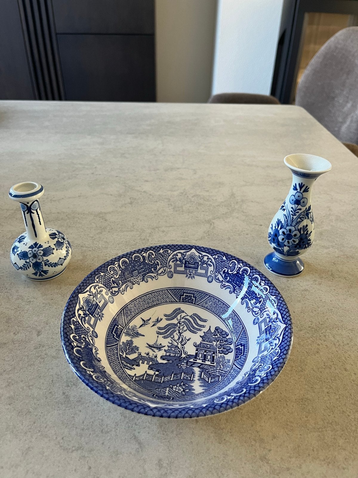 Delfts Blauw en Old Willow servies set, Ophalen of Verzenden
