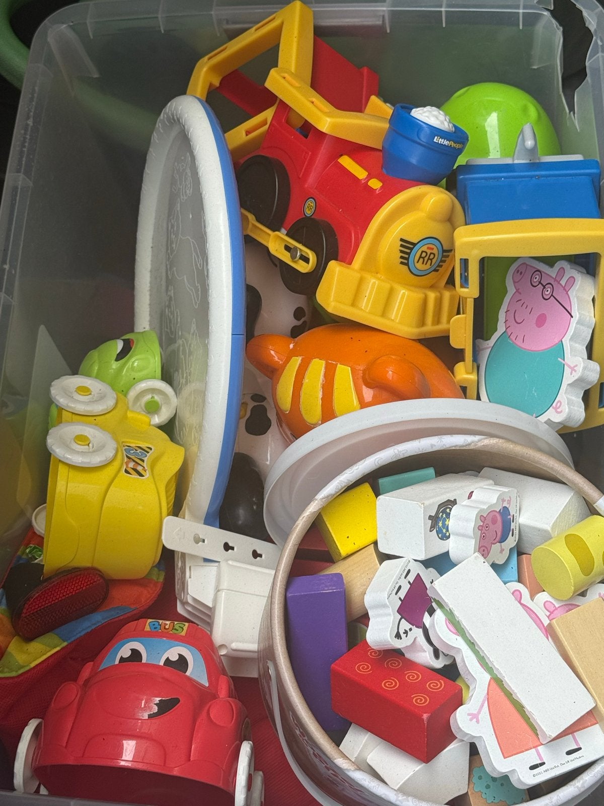 Grote doos met divers speelgoed en knikkerbaan, Kinderen en Baby's, Speelgoed | Overig, Ophalen, Gebruikt, Jongen of Meisje