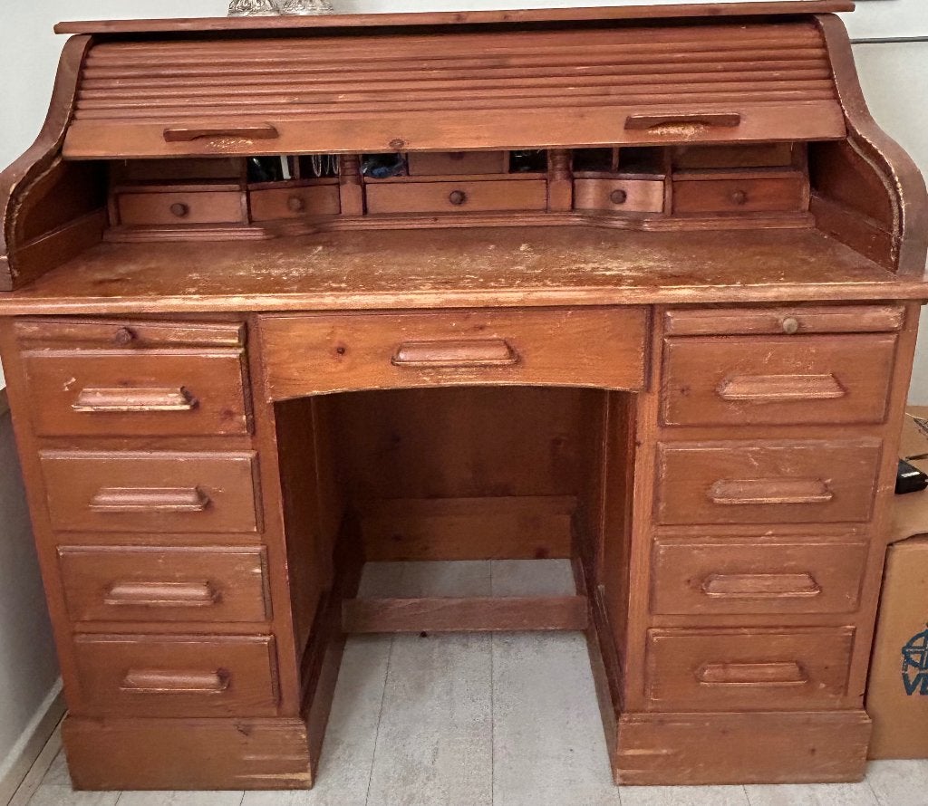 Authentiek Rolluik Bureau (Vintage / Landelijke stijl), Ophalen, Gebruikt, Landelijk