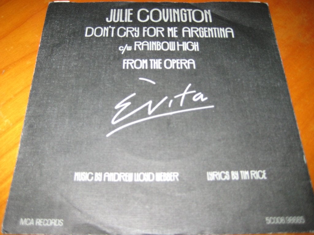 Julie Convington: Don`t cry for me Argentina, Ophalen of Verzenden, Zo goed als nieuw, Pop