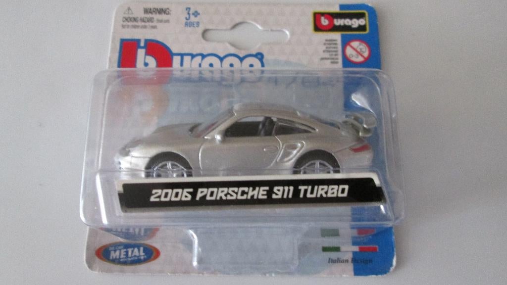 Porsche 911 Turbo 2006 Bburago 1:64, Ophalen of Verzenden, Nieuw, Auto