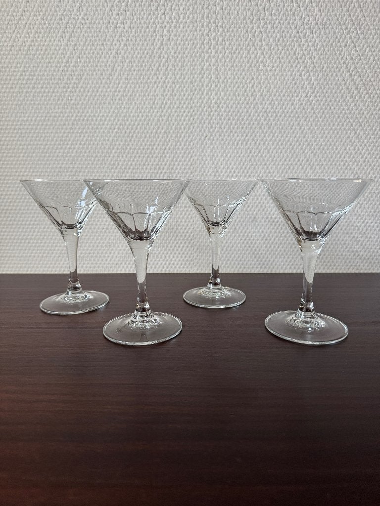 4 Vintage Kleine Cocktail Glaasjes, Martini Glazen, Huis en Inrichting, Keuken | Servies, Glas of Glazen, Ophalen of Verzenden