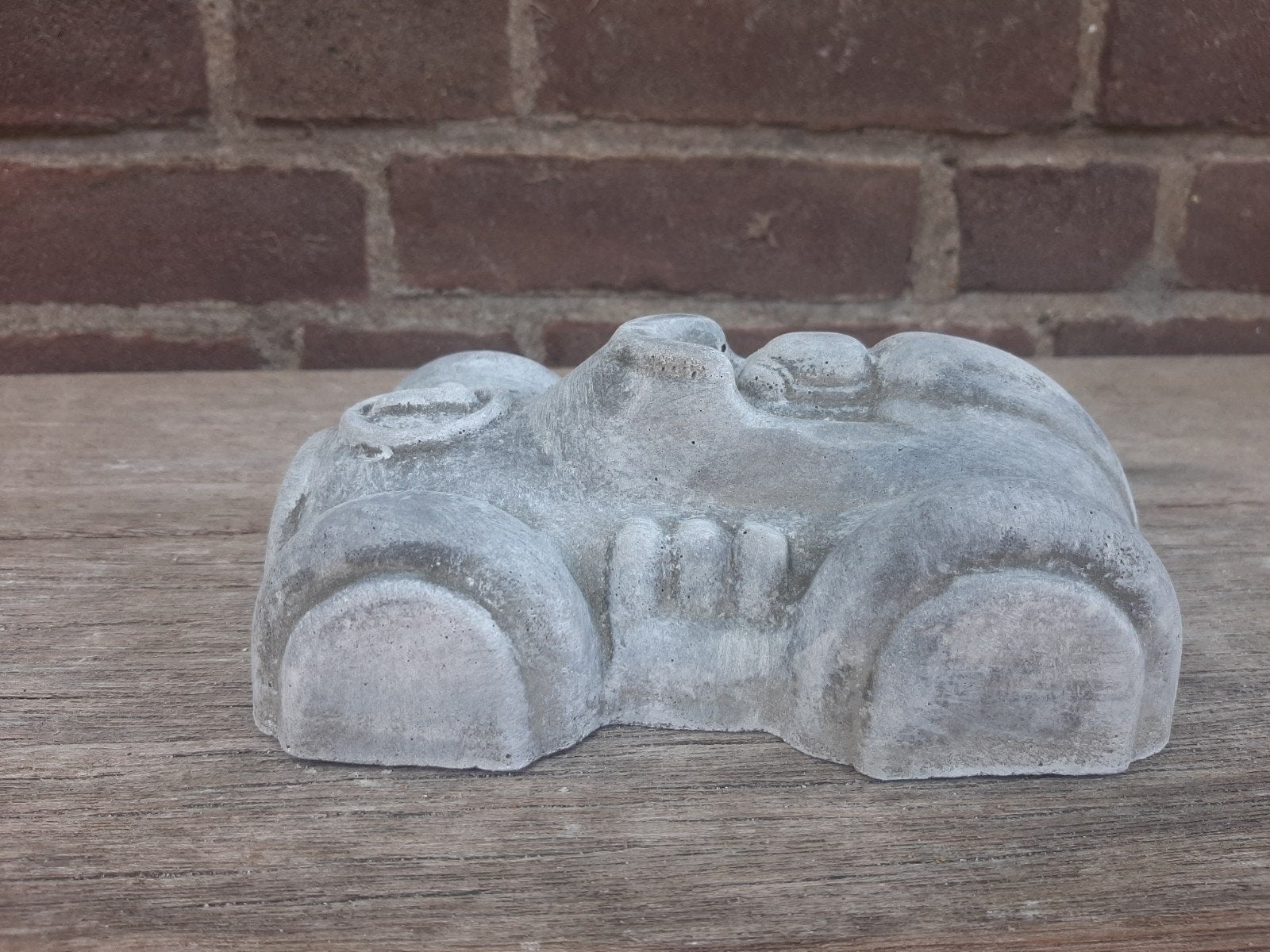 Raceauto betonnen beeld tuinbeeld beton beeldje autootje, Ophalen of Verzenden