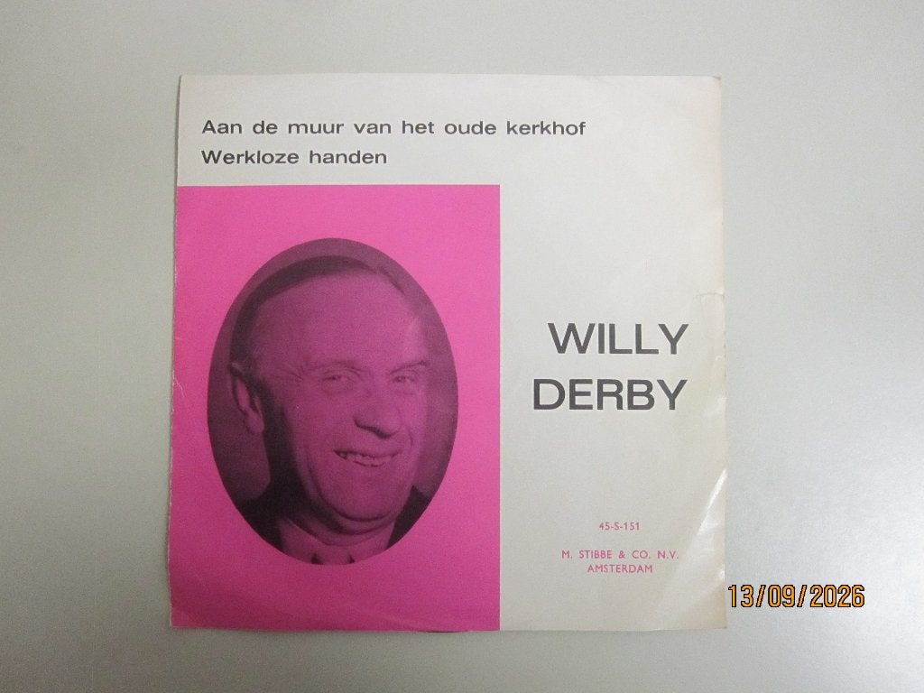 WILLY DERBY -  aan de muur van het oude kerkhof - 7", Gebruikt, 7 inch, Ophalen of Verzenden, Pop