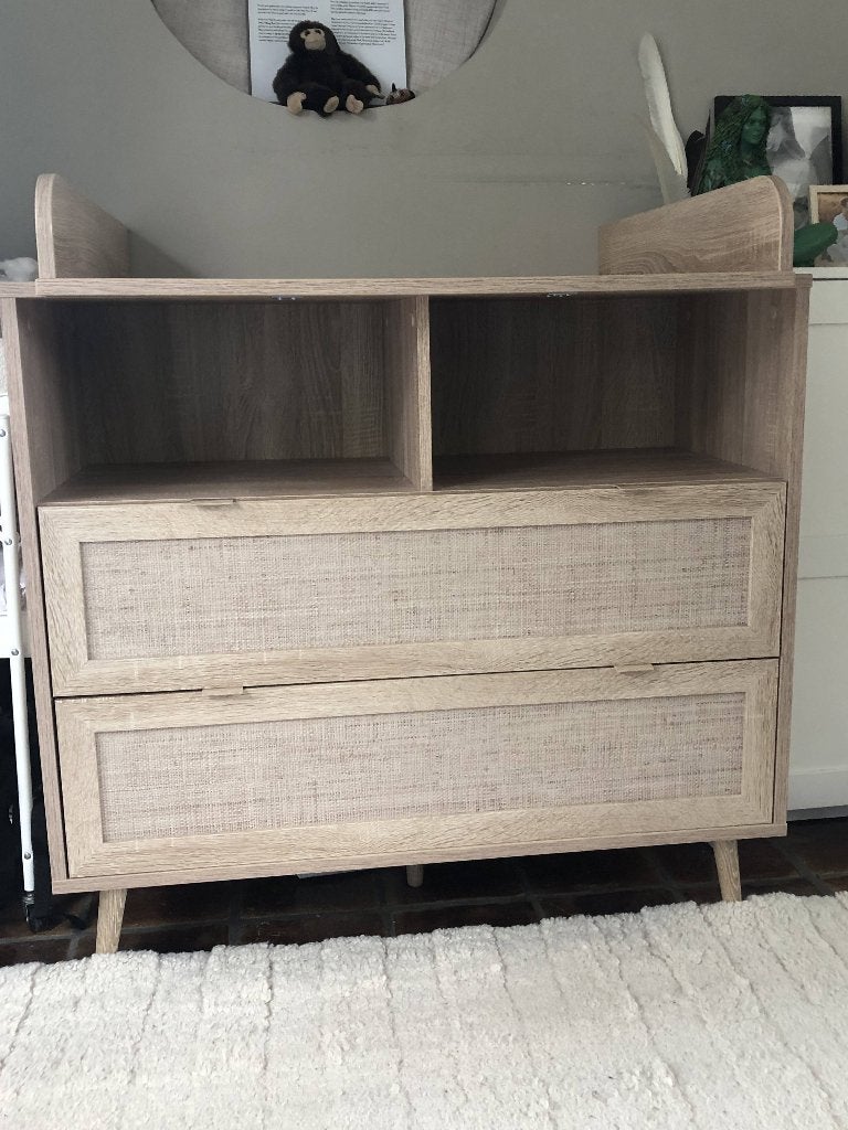 Commode Finori Bali met riet/rotan look, Ophalen, 70 cm of meer, Zo goed als nieuw, 75 tot 100 cm